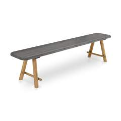 Olivia penkki 200cm, Harmaa kansi, antiikki jalat
