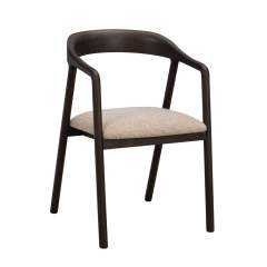 Rowico Dillon käsinojallinen ruokapöydäntuoli, Ruskea tammi/beige