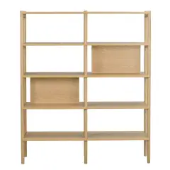 Rowico Holton korkea kirjahylly 140x166 tammi