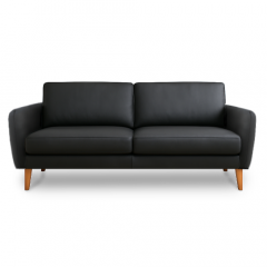Skandia 3-istuttava sohva musta nahka