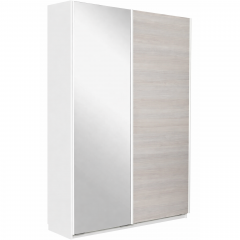 Stina liukuovikomero 120x205x60 peiliovi ja hopea jalava levyovi