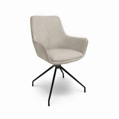 Vesti 9420 pyörivä ruokapöydän tuoli Idaho kankaalla, 2801 Light Grey