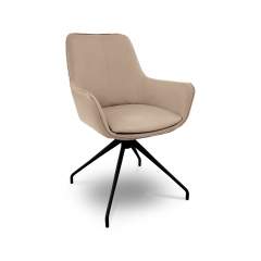 Vesti 9420 pyörivä ruokapöydän tuoli Turo nahka, 303 Stone grey