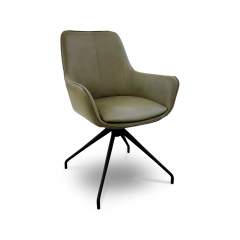 Vesti 9420 pyörivä ruokapöydän tuoli Turo nahka, 304 Sage green