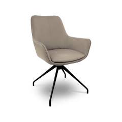 Vesti 9420 pyörivä ruokapöydän tuoli Turo nahka, 308 Concrete grey