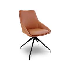 Vilde 9422 pyörivä ruokapöydän tuoli Turo nahka, 302 Soft rust