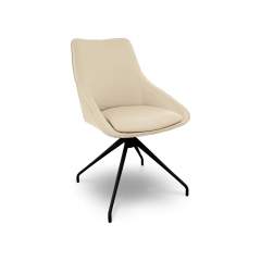 Vilde 9422 pyörivä ruokapöydän tuoli Turo nahka, 305 Cloud cream