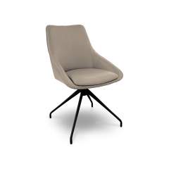 Vilde 9422 pyörivä ruokapöydän tuoli Turo nahka, 308 Concrete grey