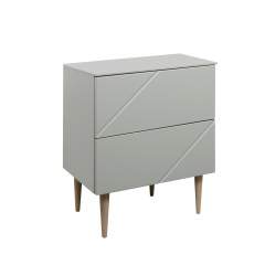 Vilja V7.2 yöpöytä 2 laatikolla, Oliivi