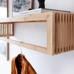 Wardrobe seinähylly iso bambu MYYMÄLÄMALLI