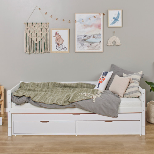 Hoppekids Eco Dream Daybed varavuoteella ja laatikolla