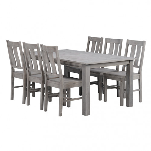 Driftwood pöytä 100x180 + 6 tuolia