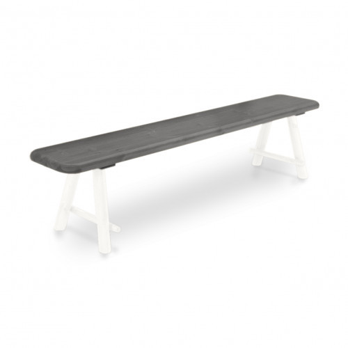 Olivia penkki 200cm harmaa/valkoinen
