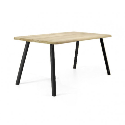 Olivia ruokapöytä 90x140 tammi kansi, Musta Palma jalka