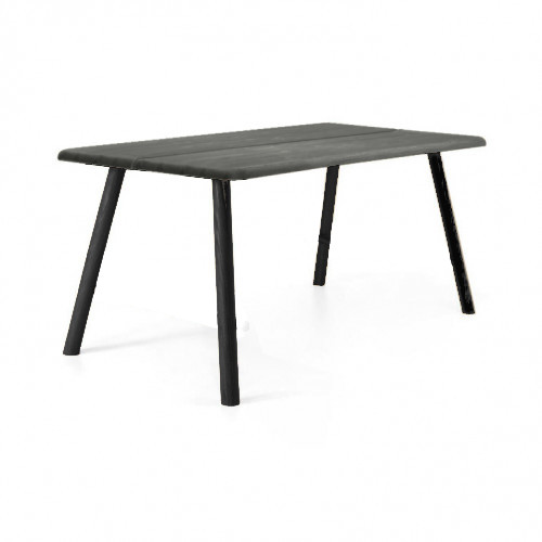 Olivia ruokapöytä 90x150 harmaalla kannella, Mustat Palma  jalat