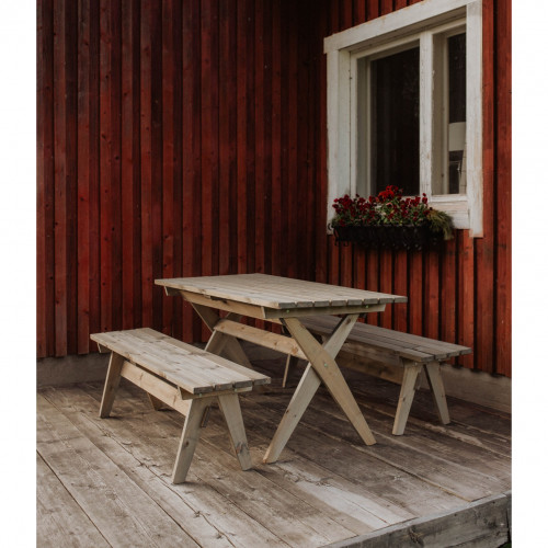 Ecofurn Granny pöytä 145 + 2 penkkiä