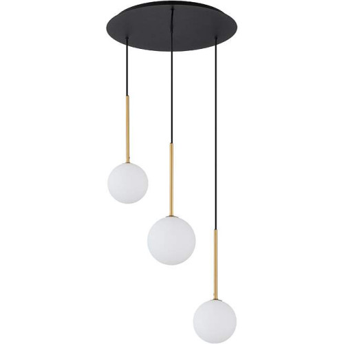 E.lite Karo 3 kattovalaisin – musta/kulta, Ø 40 cm