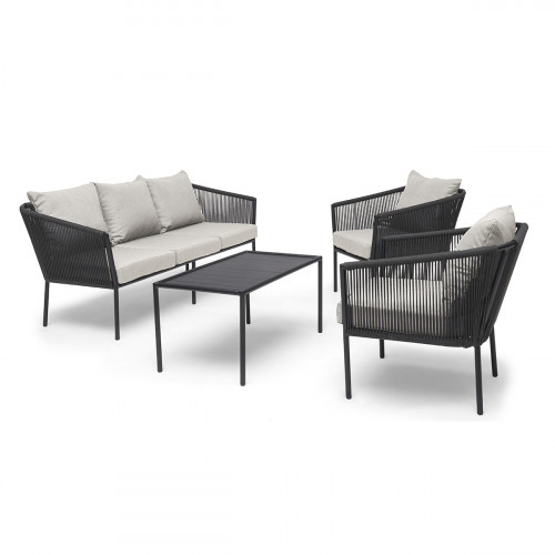 Hillerstorp Lersund 3-1-1 + sohvapöytä musta