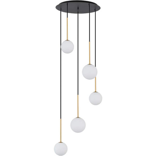 Karo 5 kattovalaisin – musta/kulta, Ø 40 cm